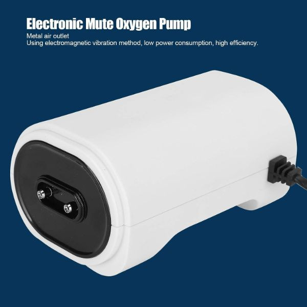 B&K Aquarium Adjustable Air Pump 3.5W 2 Outlets Oxygen Pump Good Noise