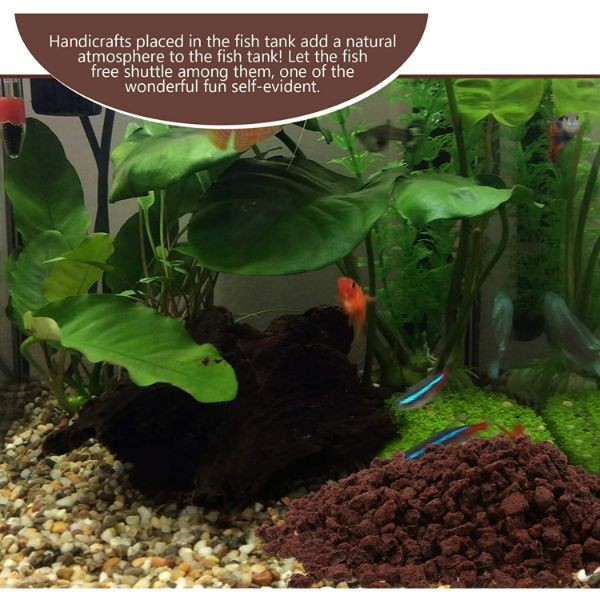 Aquarium River Rock Planted Substrate Red and Black Lava Stone