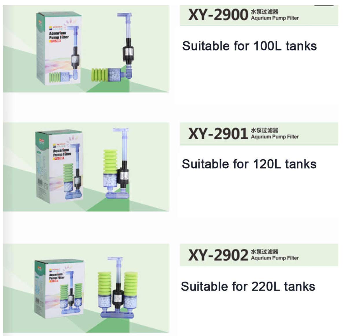 B&K Aquarium Biochemical Sponge Filter Cotton Water Pump Mini Fish Tank