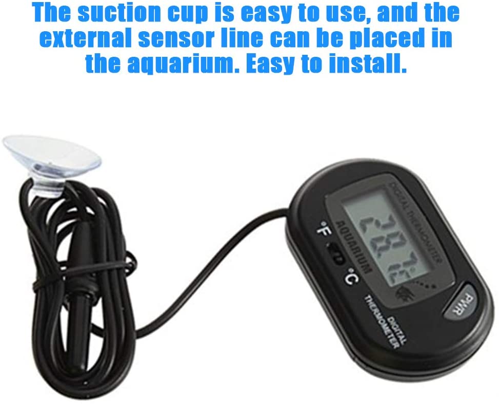 Digital Aquarium Thermometer, Easy to Install Small Size Aquarium