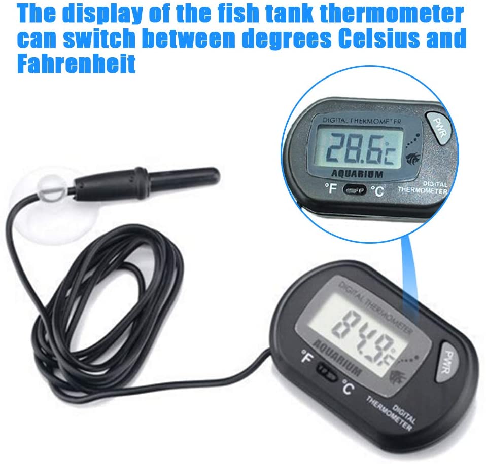 Digital Aquarium Thermometer, Easy to Install Small Size Aquarium